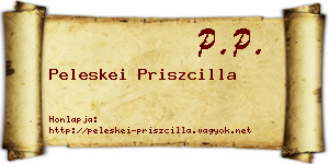 Peleskei Priszcilla névjegykártya